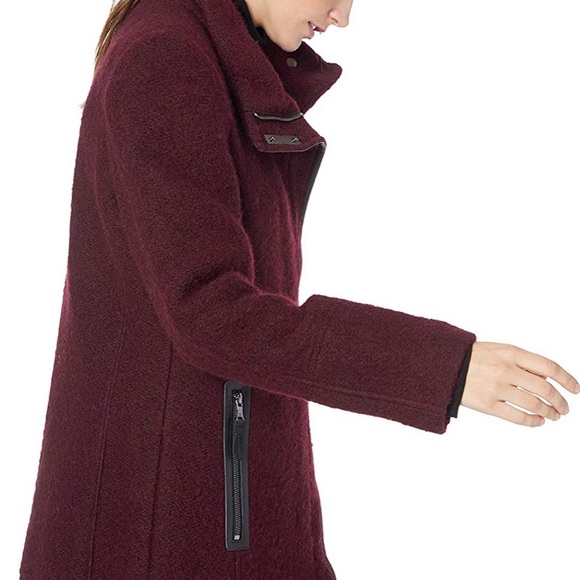 Calvi Klein Burgandy Coat - Picture 3 of 3